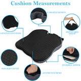 Back Care: Vagooz Car Wedge Seat Cushion  Memory Foam Booster with Non-Slip Base, Black