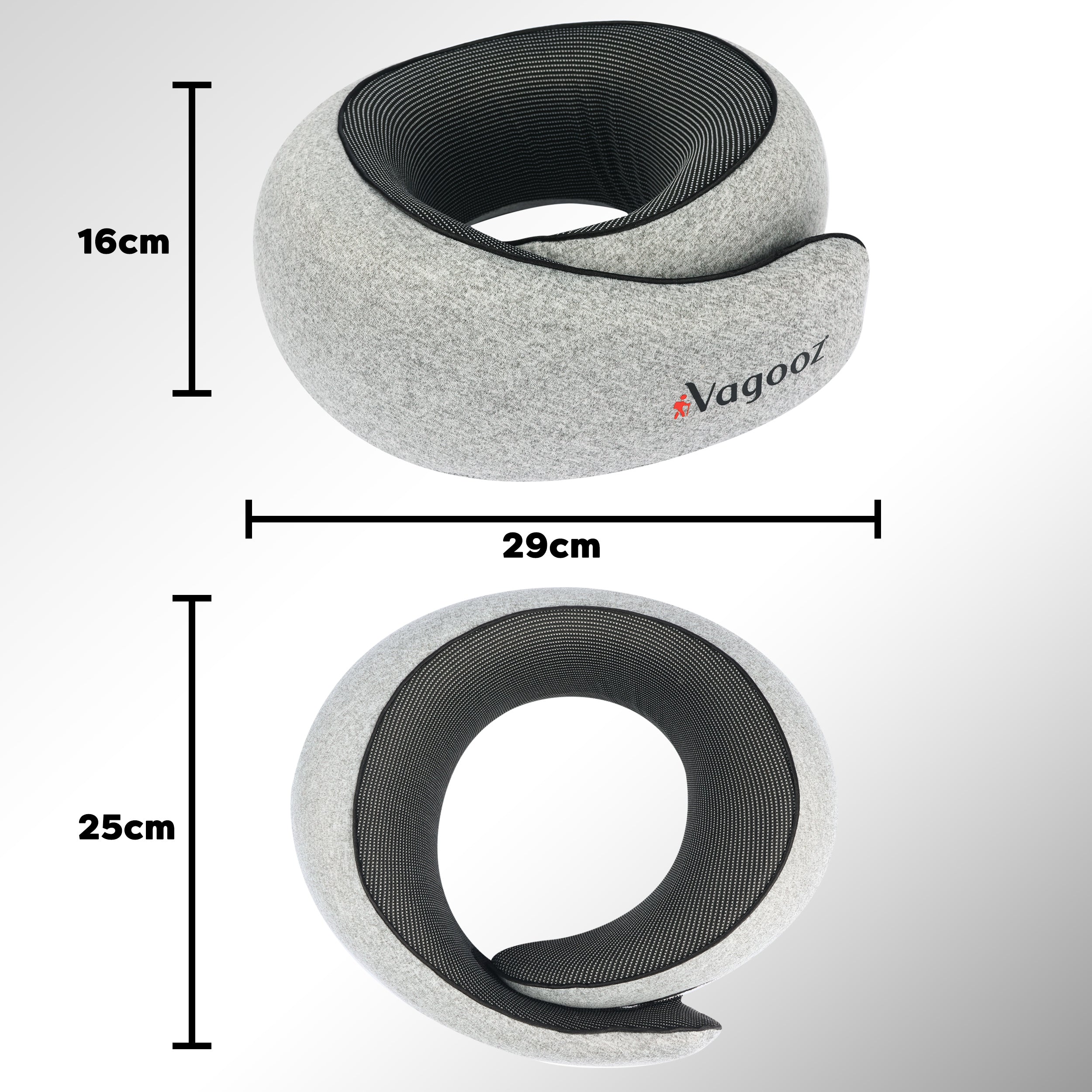 Pillows: Vagooz Memory Foam Travel Neck Pillow Set