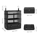 Camp Furniture: Vagooz Foldable 3 Shelf Travel Camping Organizer with Hook
