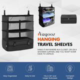 Camp Furniture: Vagooz Foldable 3 Shelf Travel Camping Organizer with Hook