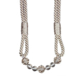 Oyster Beaded Rope Curtain Tieback
