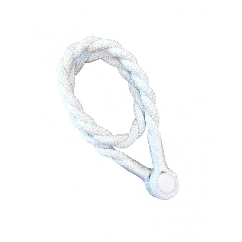 Curtain Accessories: Magnetic weaved rope tieback White