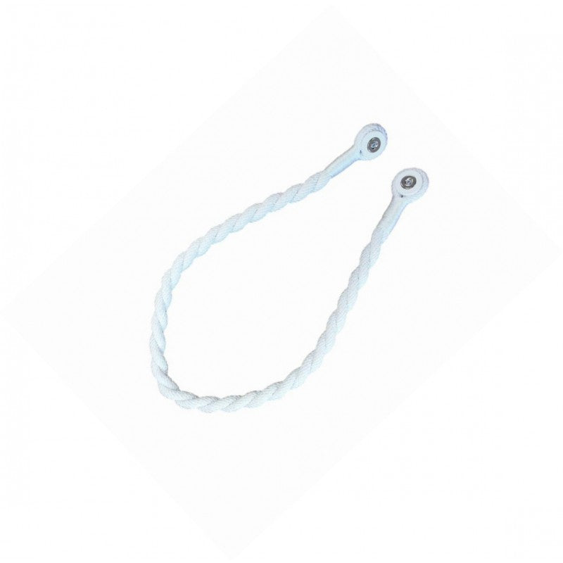 Curtain Accessories: Magnetic weaved rope tieback White