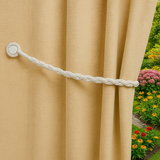 Curtain Accessories: Magnetic weaved rope tieback White