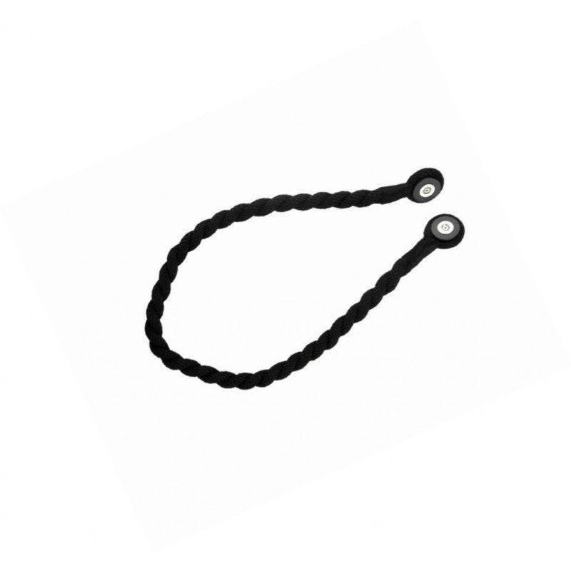 Curtain Accessories: Magnetic weaved rope tieback Black