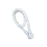 Curtain Accessories: Magnetic weaved rope tieback Off White