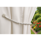 Curtain Accessories: Magnetic weaved rope tieback Beige