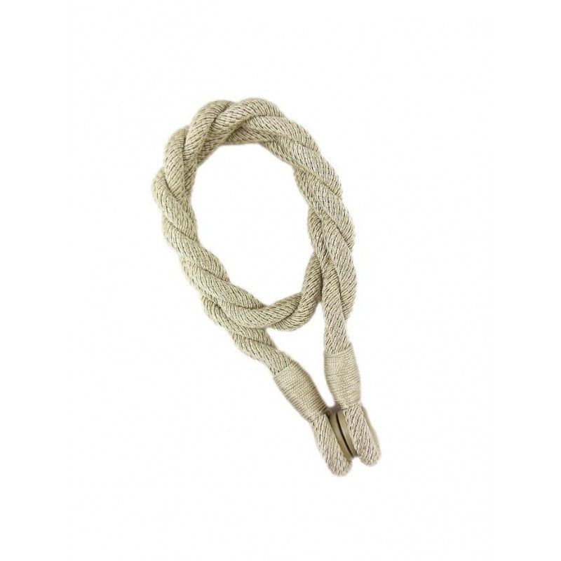 Curtain Accessories: Magnetic weaved rope tieback Linen