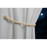 Curtain Accessories: Magnetic weaved rope tieback Linen