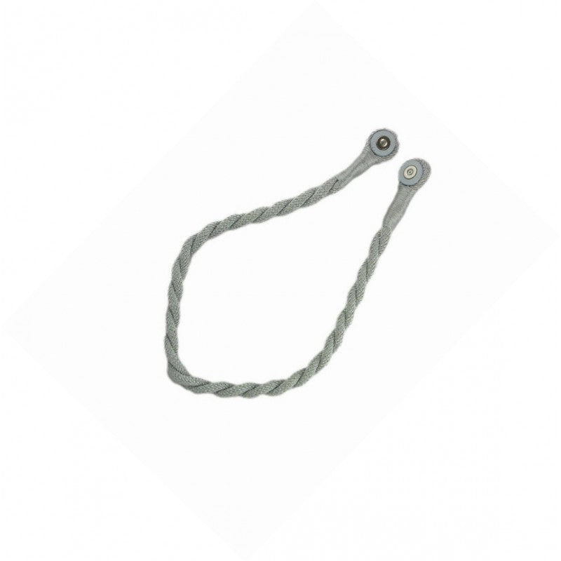 Curtain Accessories: Magnetic weaved rope tieback Silver