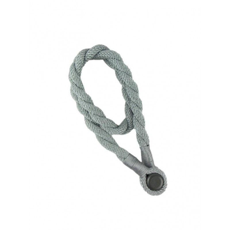 Curtain Accessories: Magnetic weaved rope tieback Grey