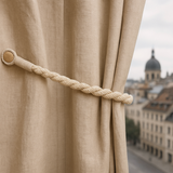 Curtain Accessories: Magnetic weaved rope tieback Natural