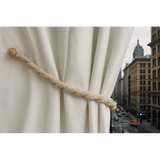 Curtain Accessories: Magnetic weaved rope tieback Linen