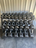 11 Pairs Hex Dumbbells PLUS Dumbbell Rack (385 kg | 5kg-30kg | 1.3m 3-tier Rack)