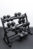 5 Pairs Hex Dumbbells PLUS Dumbbell Rack (150 kg | 5kg-25kg | 1.1m 3-tier Rack)