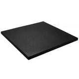 Rubber Gym Mats - Plain Black (15mmx1mx1m)