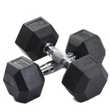 Rubber Hex Dumbbells 2X2.5 kg