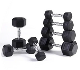 Rubber Hex Dumbbells 2X2.5 kg