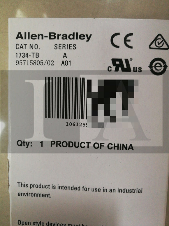 1734-TB | Allen Bradley | Pt I/O Card Base Removable Screw, Opened, Ser A