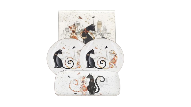 Bakeware & Accessories: Cat Couple Embossed Entertaining Set