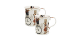 Drinkware: Fine Bone China Cat Couple Mug Set (415ml, Embossed)  Gift‑Ready