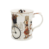 Drinkware: Fine Bone China Cat Couple Mug Set (415ml, Embossed)  Gift‑Ready