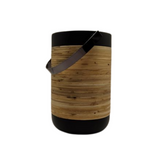 Kitchen Appliance Accessories: Plantation Wine Cooler - Matte Black with Rattan Wrap | Stainless Steel