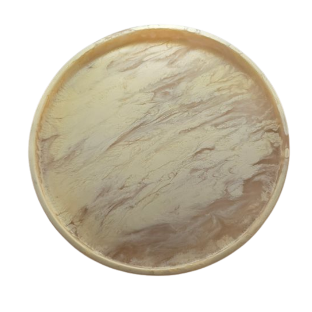Bakeware & Accessories: Off-White Resin Serving Tray - Decorative & Food-Safe Display Tray