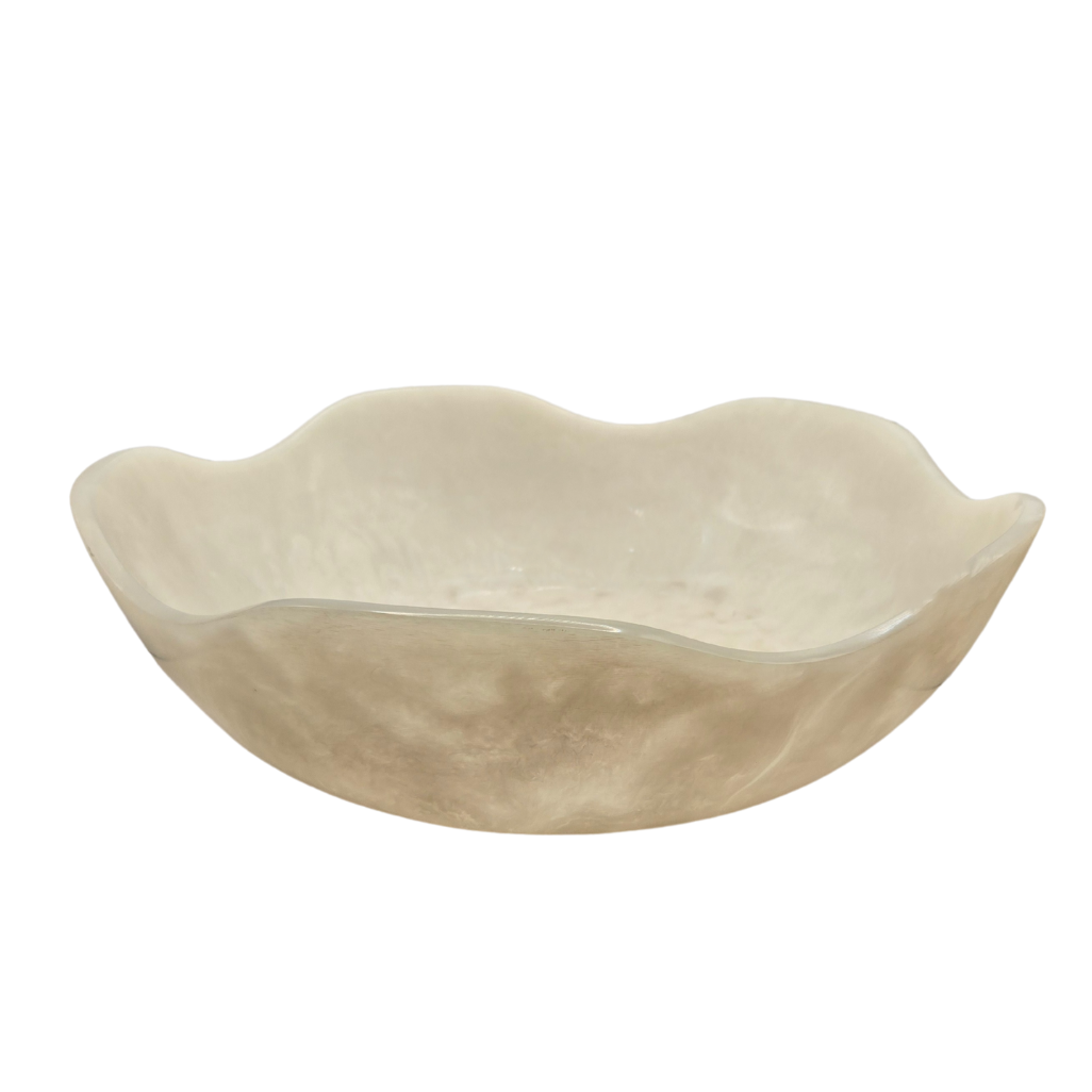 Bakeware & Accessories: Allegra Large Resin Bowl - White | Decorative & Serving Bowl