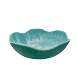 Bakeware & Accessories: Handmade Resin Bowl - Ocean Swirl Blue | Wavy Edge | 15.5cm | Small Decorative Bowl