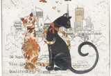 Bakeware & Accessories: Cat Couple Table Set  Embossed Salt & Pepper Shakers + 20pk Napkins (33 × 33cm)