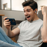 Over Ear Headphones: Laser Wireless Gaming ANC Earphones Black
