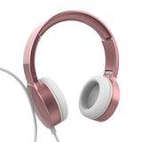 Over Ear Headphones: Laser Wired Headphones with 40mm Drivers Rose Gold