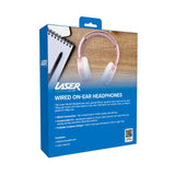 Over Ear Headphones: Laser Wired Headphones with 40mm Drivers Rose Gold