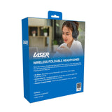 Over Ear Headphones: Laser Foldable Bluetooth Headphones with Mic Black