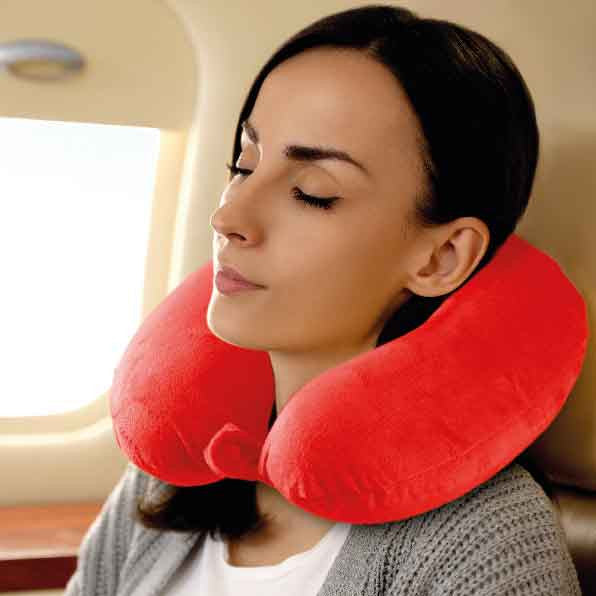 Powerboards & Adapters: Laser Memory Foam Neck Pillow Red