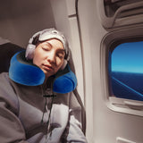 Powerboards & Adapters: Laser Blue Memory Foam Neck Pillow - Easy Snap