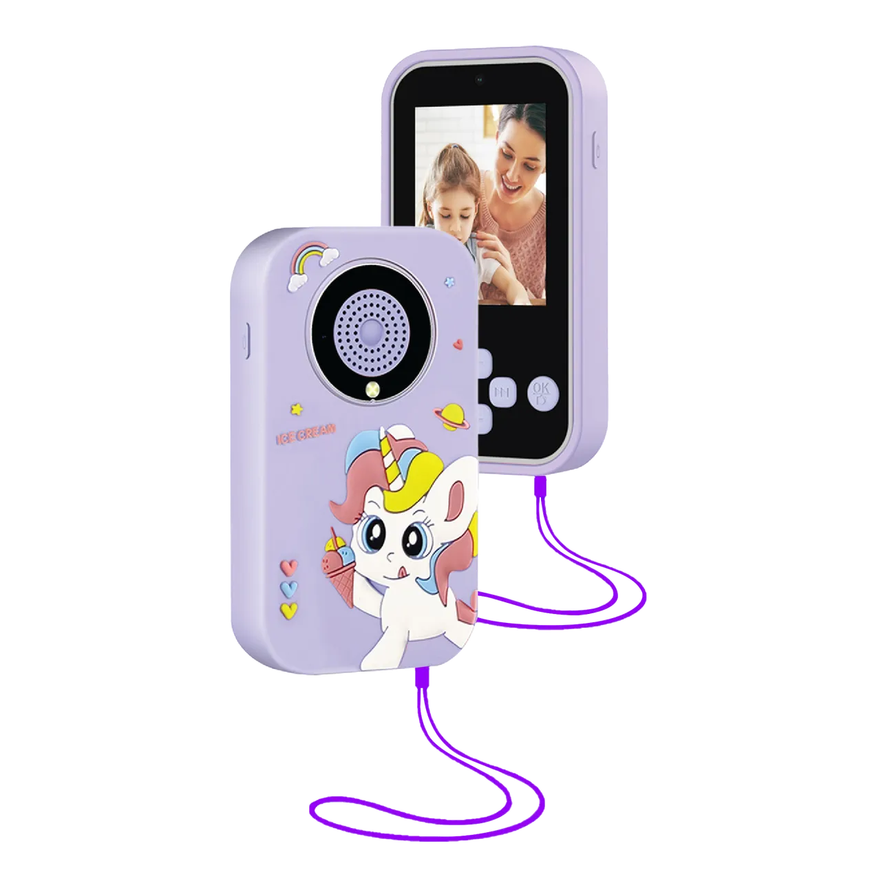 Laser Kids Play Phone Camera and MP3 Player - Purple