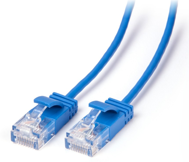 Computer Cables & Adapters: Ultra Slim Cat6 Network Cable Blue 1M