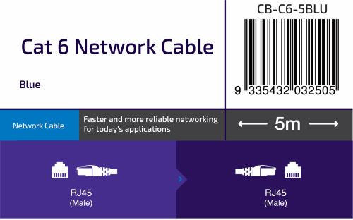 Computer Cables & Adapters: Laser Cat6 Network Cable Blue High-Speed 5M