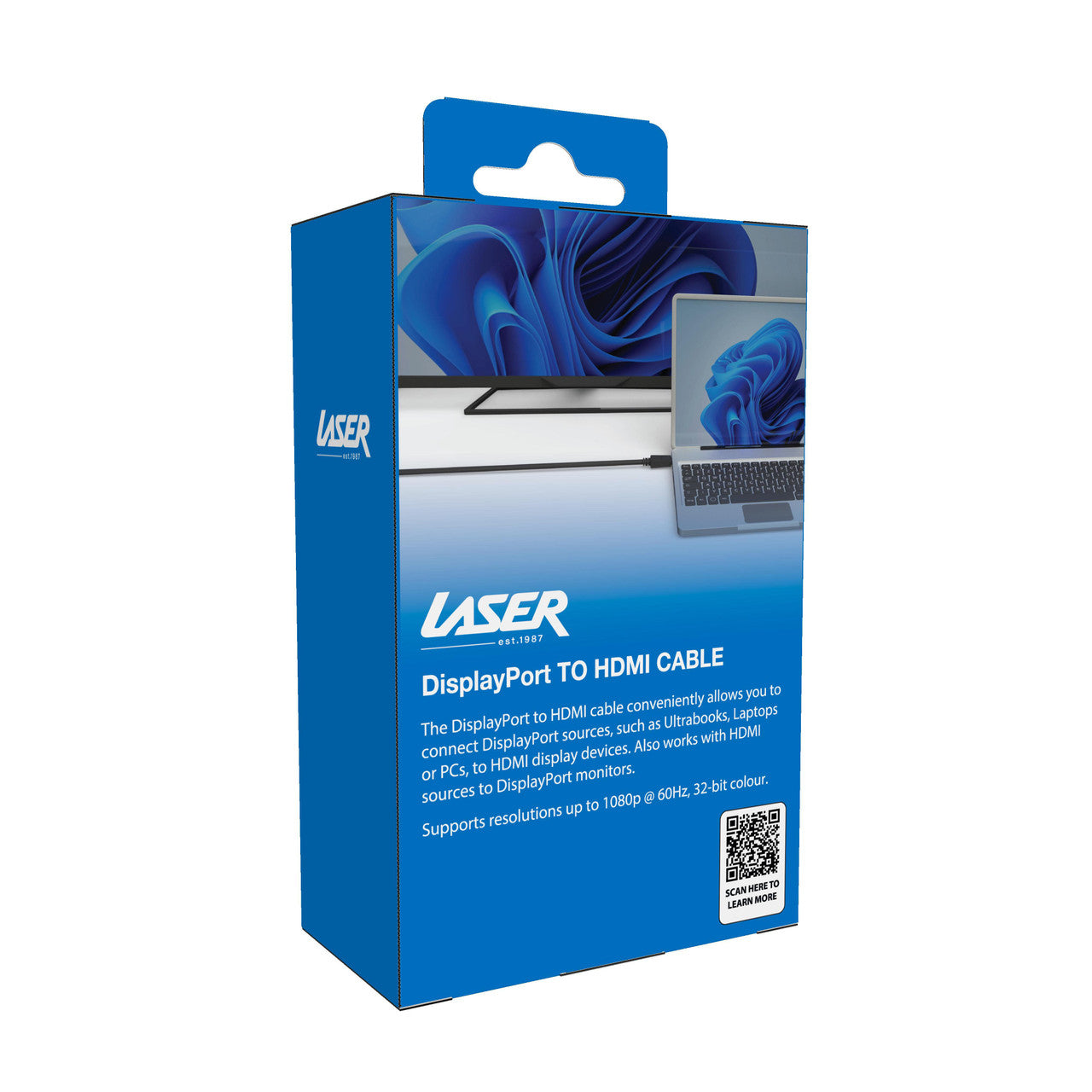 Computer Cables & Adapters: Laser DisplayPort to HDMI Cable 1080p 1m