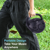 Bluetooth Speakers: Laser Black Portable CD Boombox with AM/FM Radio