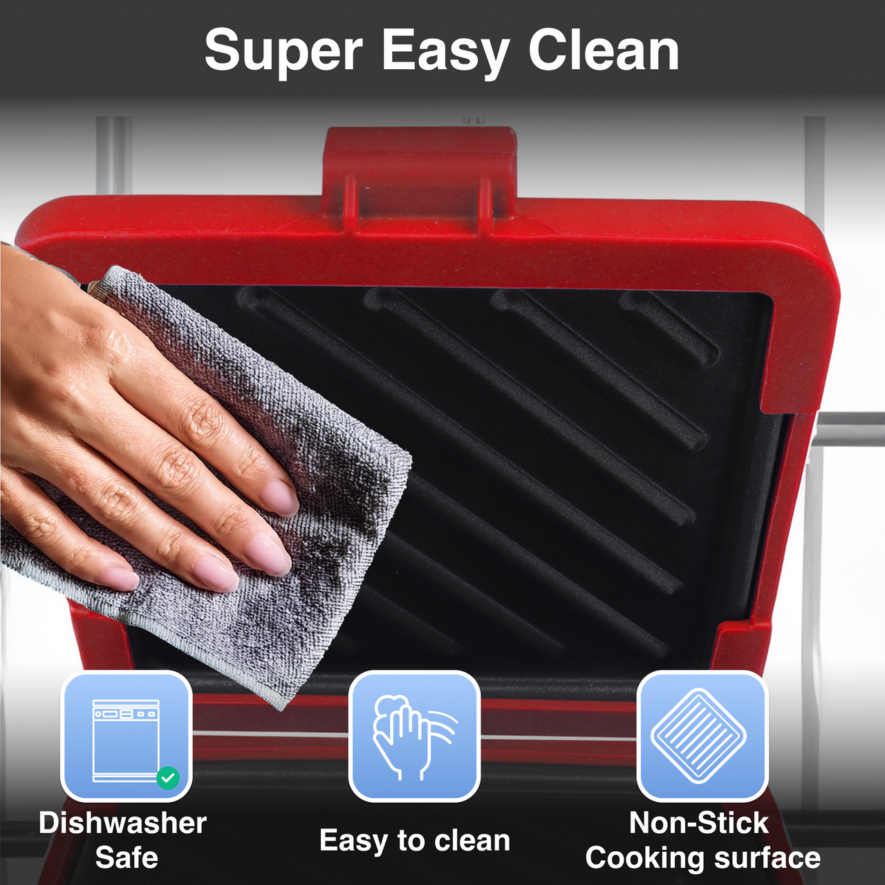 Wellness Accessories: Laser Microwave Toastie Maker with Heatwave Tech Red