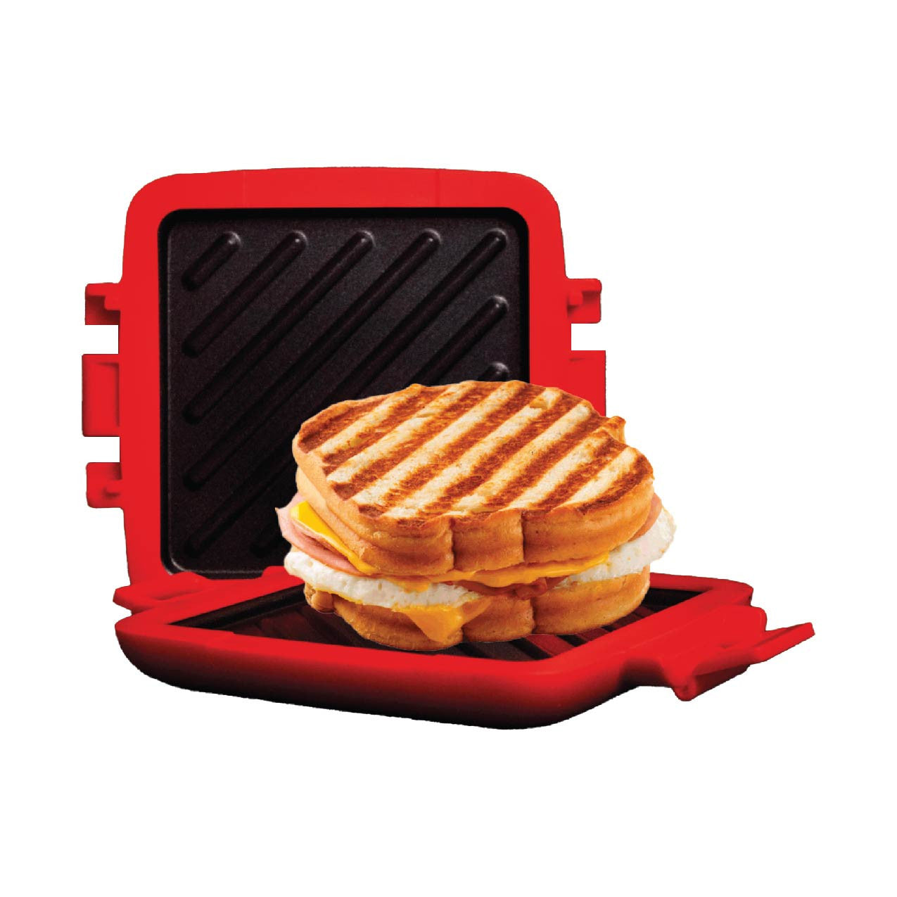 Wellness Accessories: Laser Microwave Toastie Maker with Heatwave Tech Red
