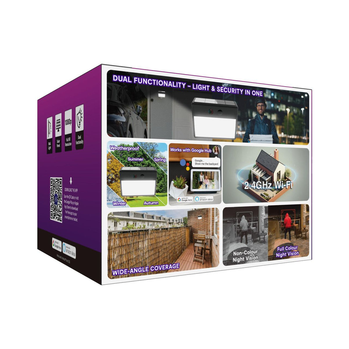 Connect Outdoor Wall Light Camera Twin Pack