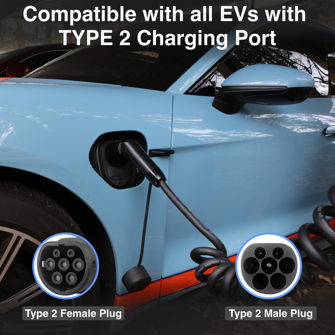 Printers & Accessories: Electronic Vehicle Charging Cable 2.5M Type 2