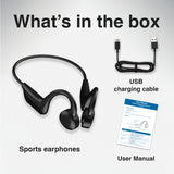 Over Ear Headphones: Laser Wireless Open Ear Earphones Black