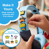 Laser Kids Wired Headphones with Charms Blue