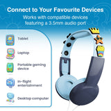 Laser Kids Wired Headphones with Charms Blue