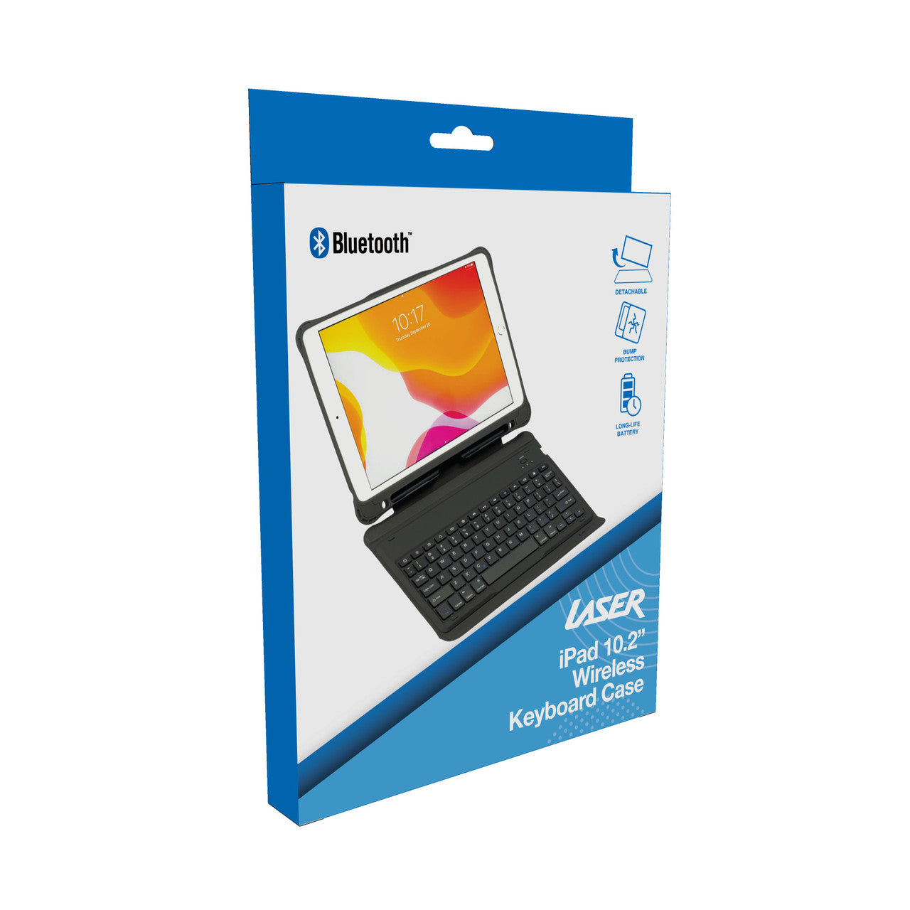 Keyboards & Accessories: Laser iPad 10.2-inch Wireless Keyboard Case Black